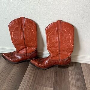 Men's Western Leather Boots - Rich Brown